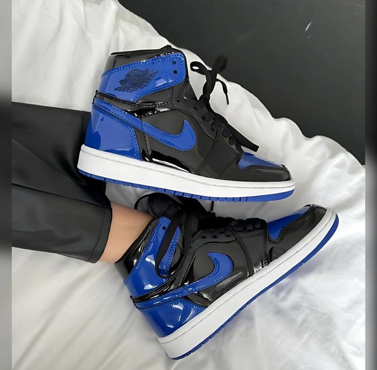 Air Jordans Retro 1 Patent Royal Blue Sneaker for Men's