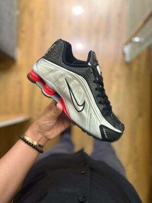 Nike Shoes Silver Black Red Sneaker for Men’s