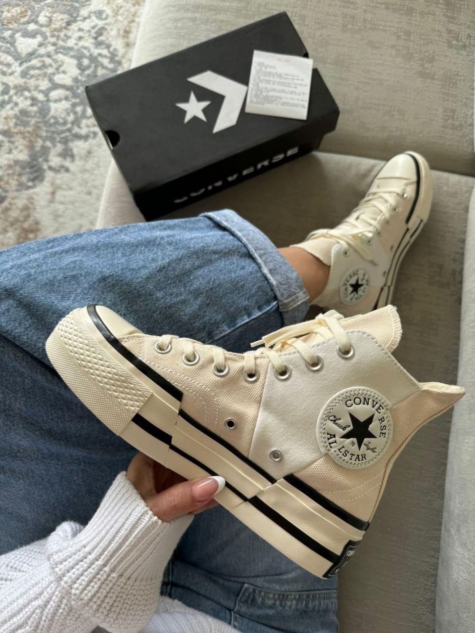 Converse Chuck Mid Plus White Sneaker for Men's