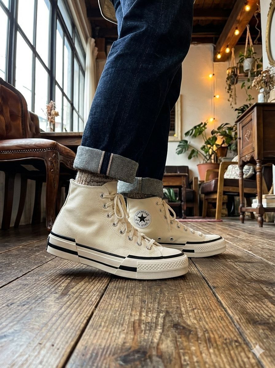Converse Chuck Mid Plus White Sneaker for Men's