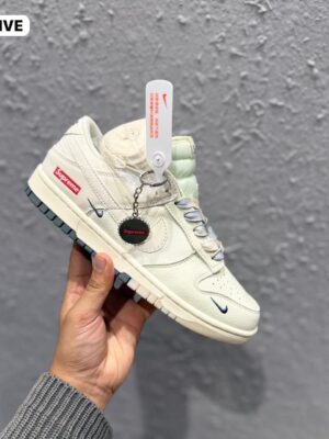 Nike Sb Dunk X Supreme White Grey Double Color Sole Sneaker For Men’s