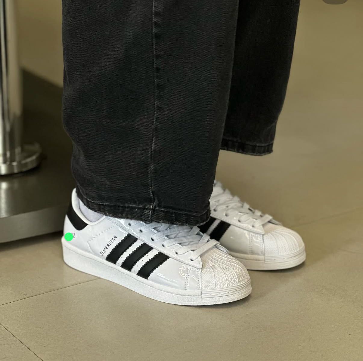 Adidas Original Superstar Atmos White Patent Sneaker for Men's