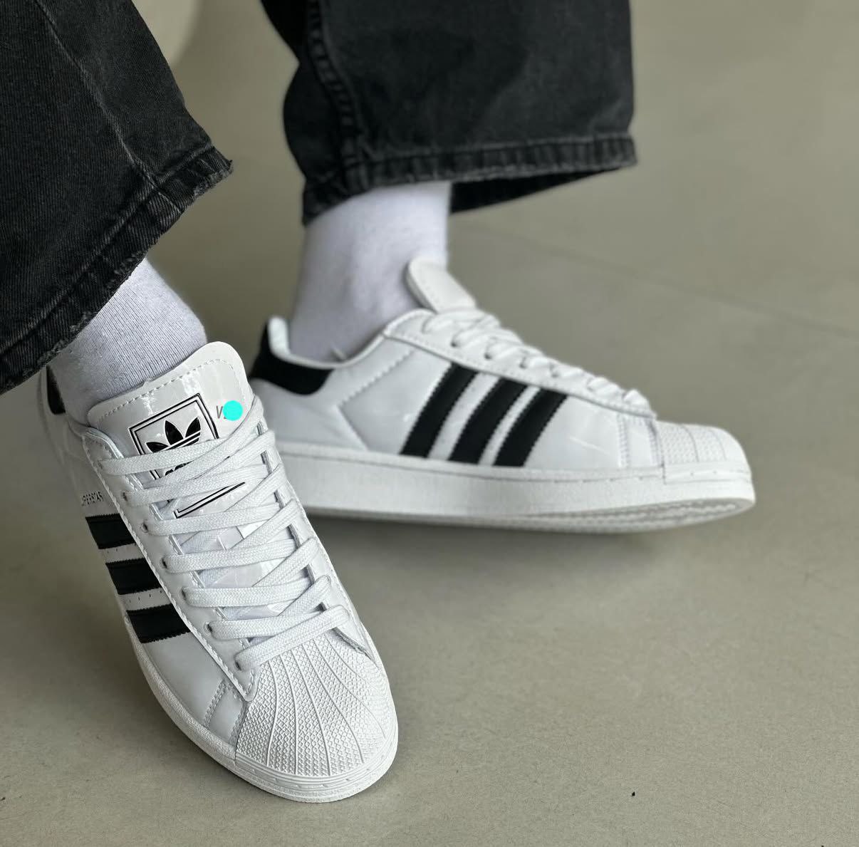 Adidas Original Superstar Atmos White Patent Sneaker for Men's