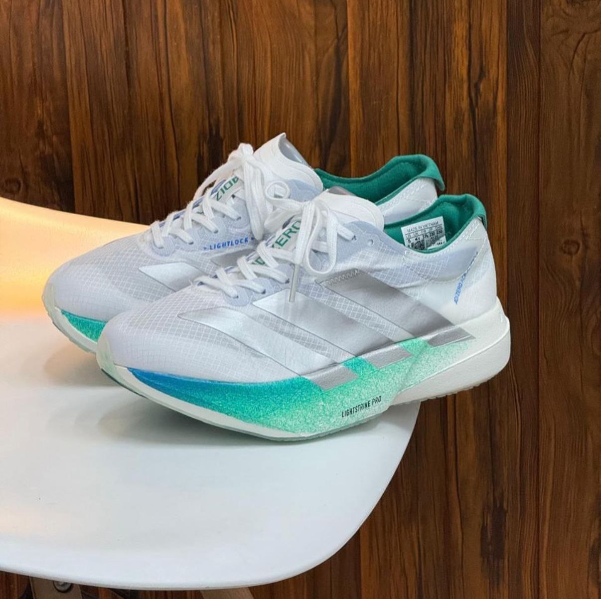 Adidas Adizero Adios Pro 4 Silver Green Running Shoes for Men's