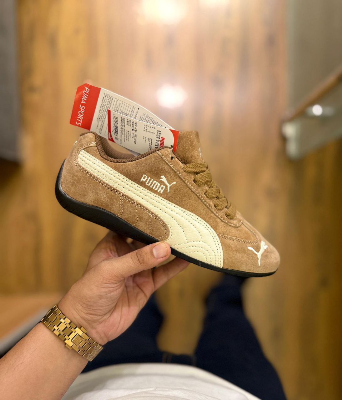 Puma Speed Cat Brown Coffee Sneaker for Girls