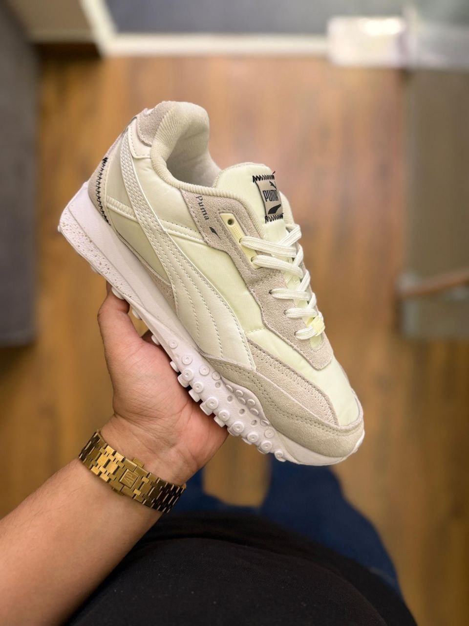 Puma Blacktop White Grey Sneaker for Men's