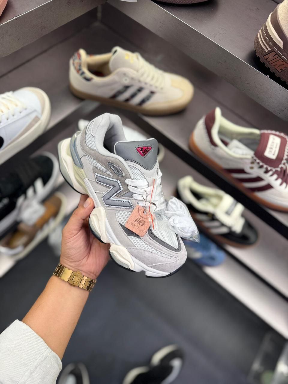 New Balance 9060 Panelled Grey Sneaker for Men