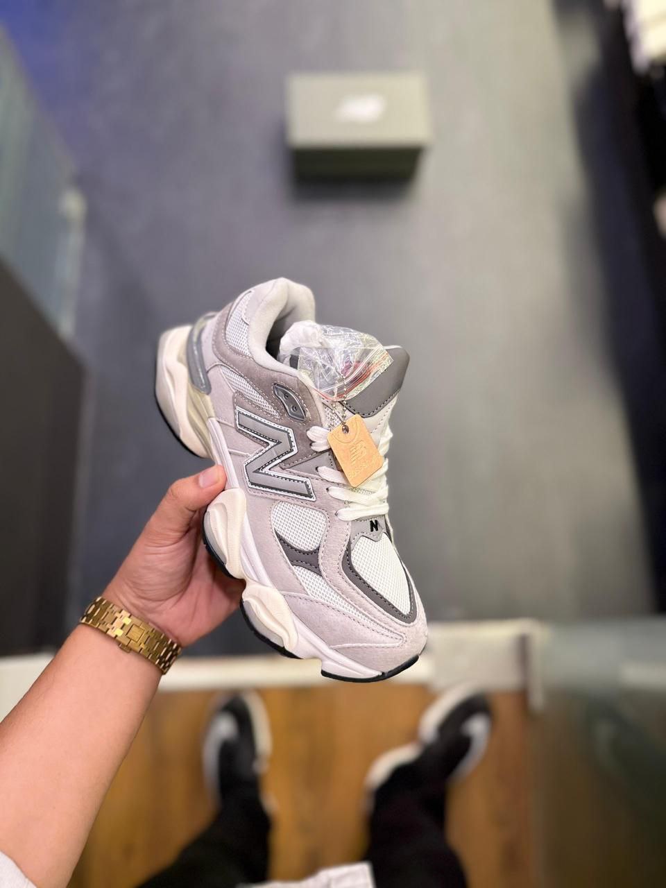 New Balance 9060 Panelled Grey Sneaker for Men