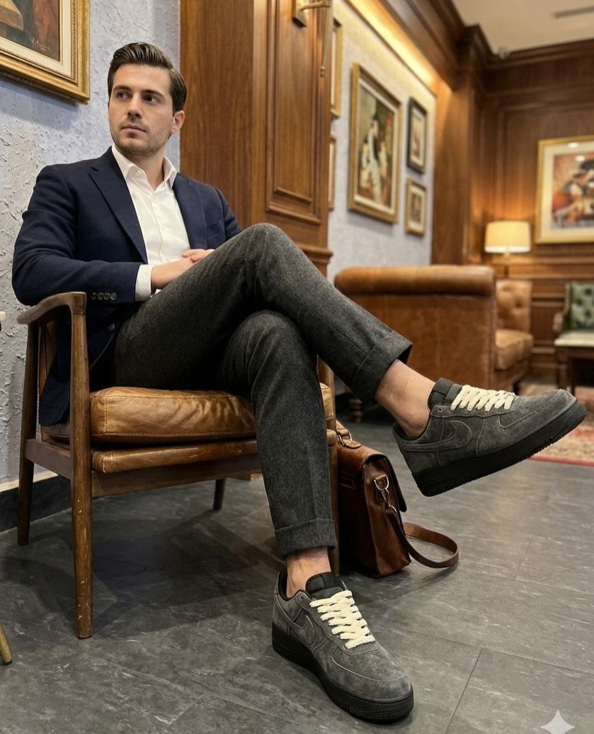 Nike Air Force 1 Charcoal Grey Big Bang Sneaker for Men